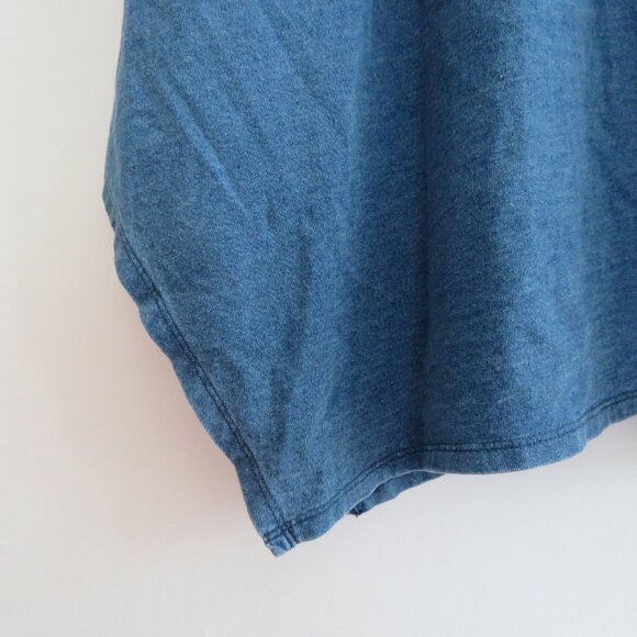 J. JILL Pure Jill Indigo Knit Dipped Hem Midi Dress in Blue Denim Coastal Size L - Picture 8 of 15
